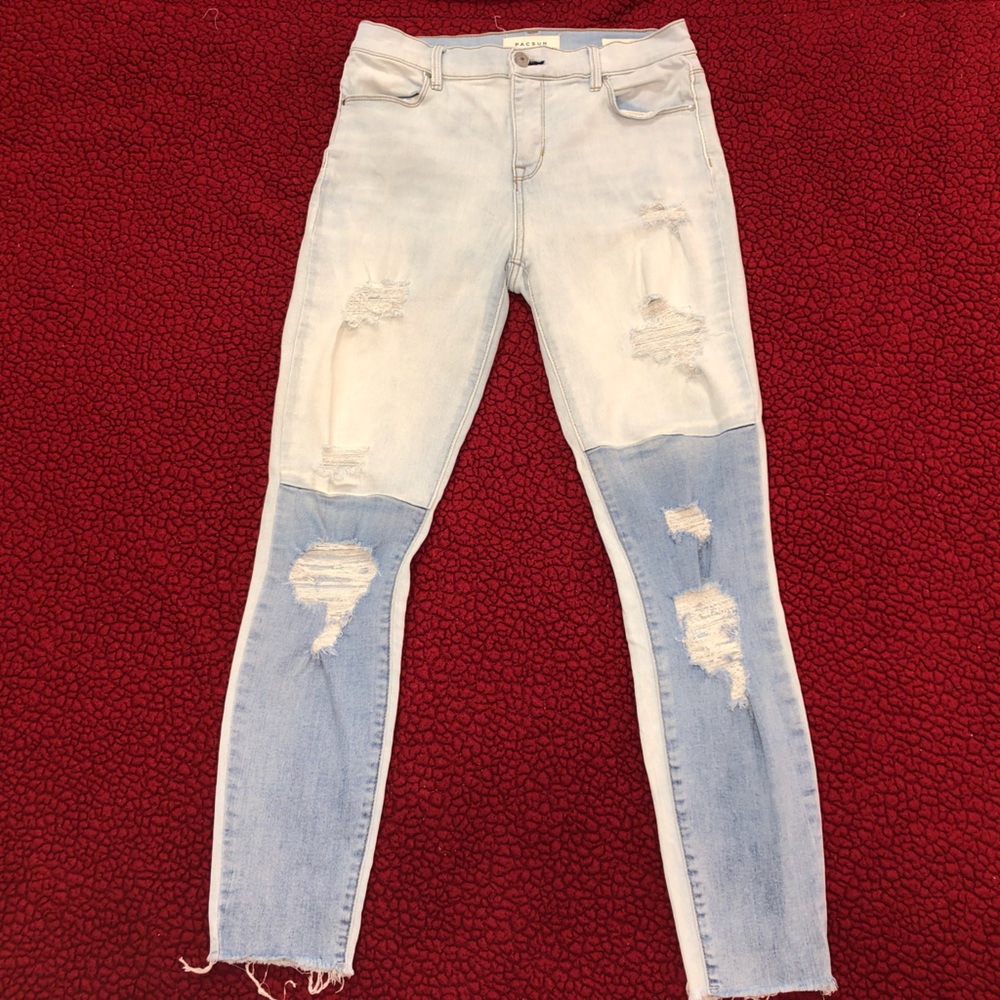 PacSun split-color jeggings